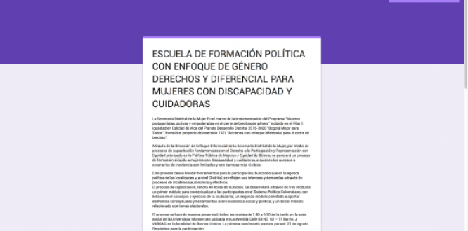 Jueves 16: vence plazo de inscripción escuela de formación política
