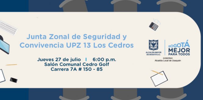 Jueves 27: Junta Zonal de Seguridad Jueves 27: Junta Zonal de Seguridad