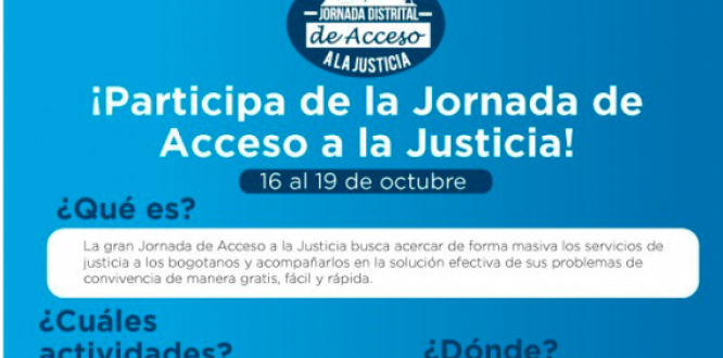 Octubre 18 y 19: Jornada de Acceso a la Justicia en Verbenal Octubre 18 y 19: Jornada de Acceso a la Justicia en Verbenal